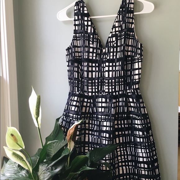 NWT Madewell Midnight Dress in Brushstroke Plaid - Picture 2 of 4